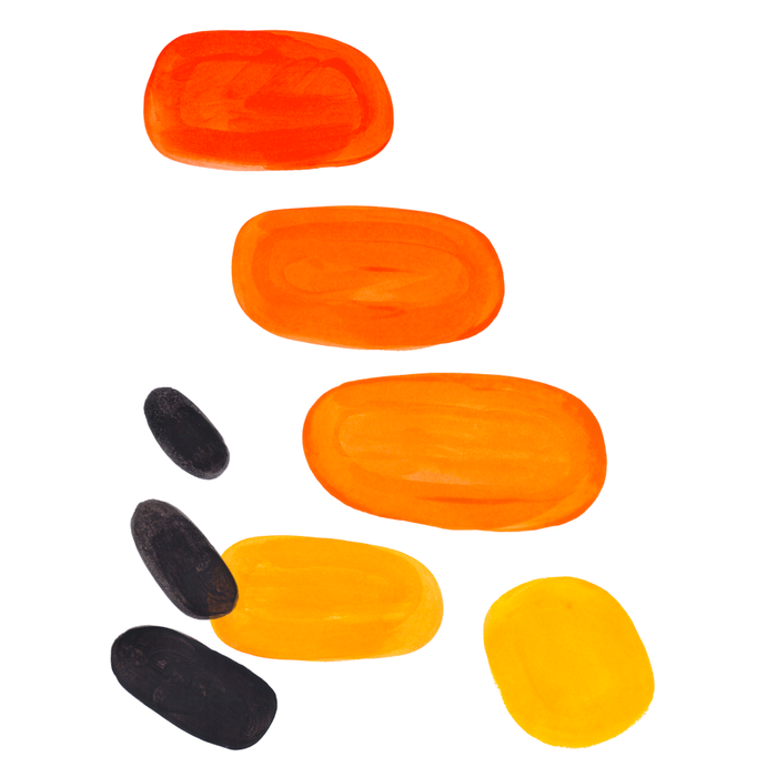 Mid Century Modern Colorful Minimal Pop Art Yellow Orange Ombre Rainbow Gradient Pebble Ovals Coffee Mug Gallery Image 2