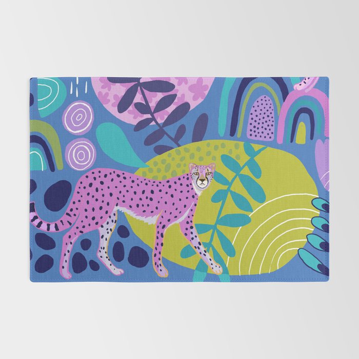 Two Cheetahs on Blue Rug Gallery Image 2