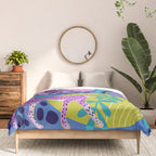 Two Cheetahs on Blue Comforter Gallery Image 3