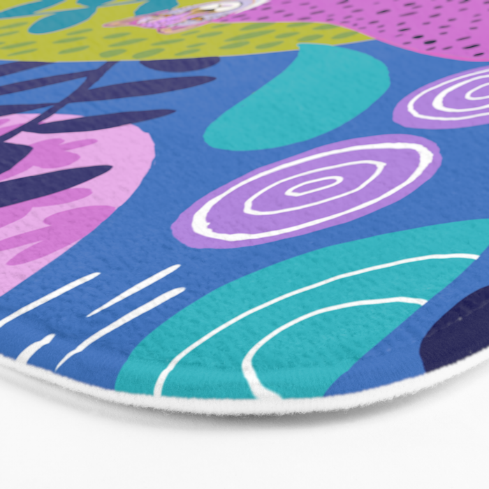 Two Cheetahs on Blue Bath Mat Gallery Image 3