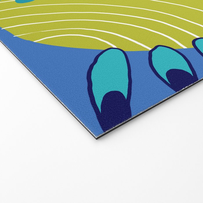 Two Cheetahs on Blue Welcome Mat Gallery Image 2