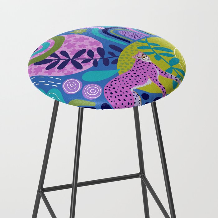 Two Cheetahs on Blue Stool Gallery Image 2