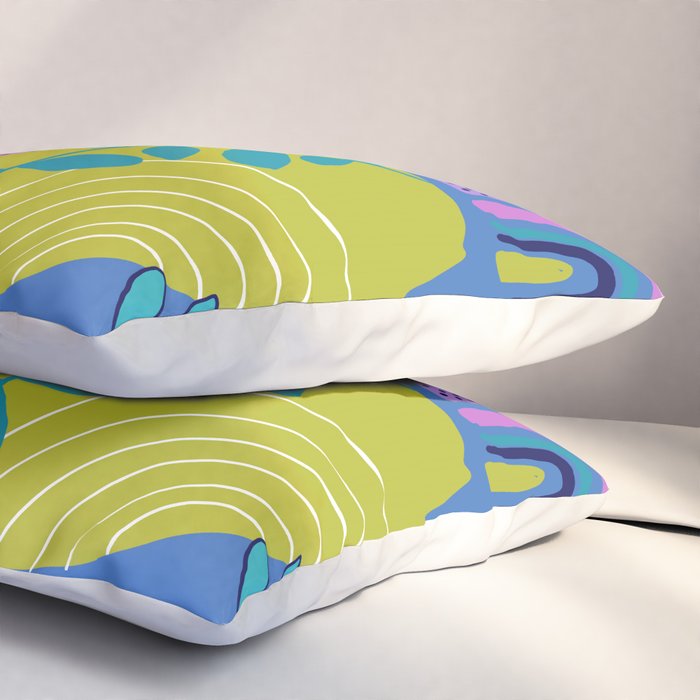 Two Cheetahs on Blue Pillow Sham Gallery Image 3