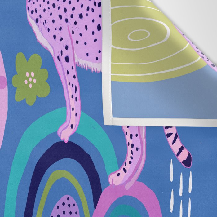 Two Cheetahs on Blue Wall Tapestry Gallery Image 3