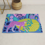 Two Cheetahs on Blue Rug Gallery Image 1