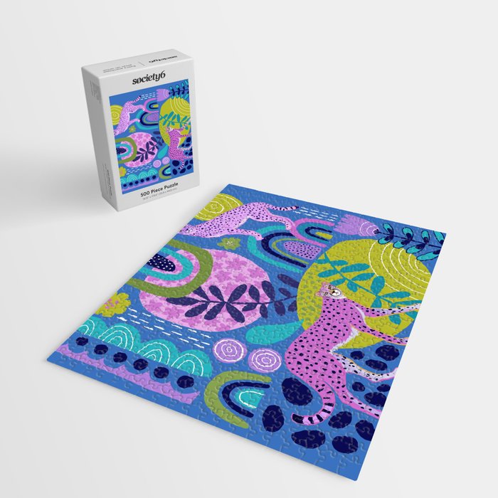 Two Cheetahs on Blue Jigsaw Puzzle Gallery Image 2