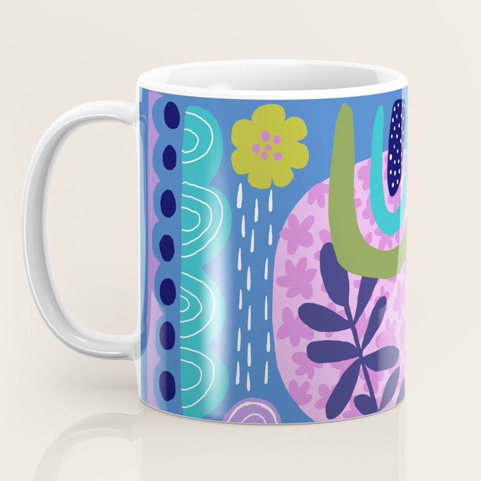Two Cheetahs on Blue Coffee Mug Gallery Image 3