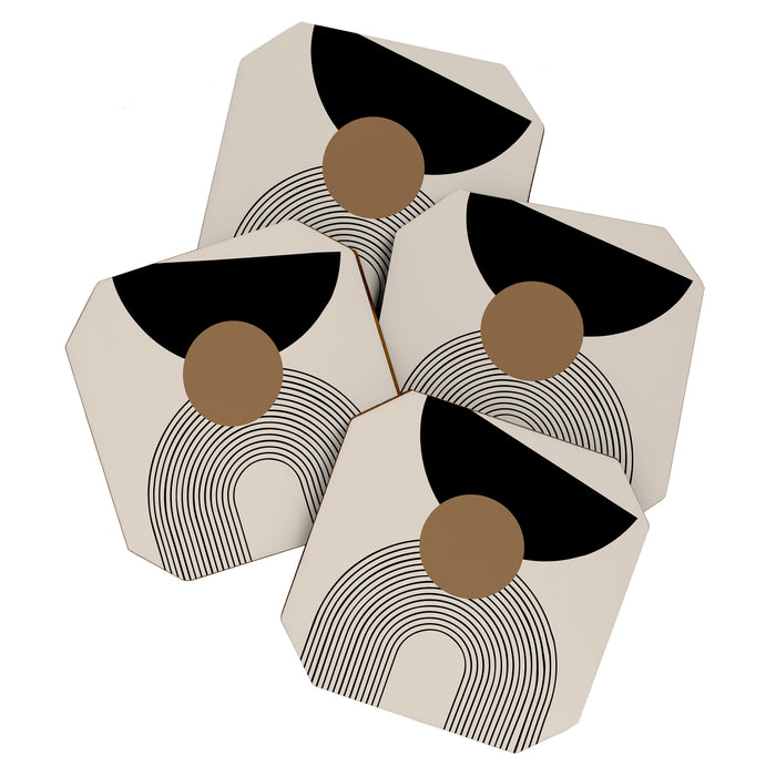 Dara - Mid Century Modern Abstract Art Coaster Gallery Image 1