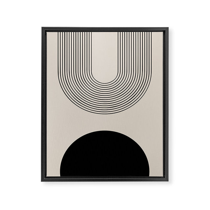 Lia - Mid Century Modern Abstract Art Framed Canvas Print Gallery Image 1