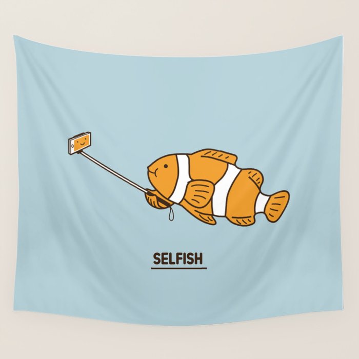 Selfish Wall Tapestry Gallery Image 4