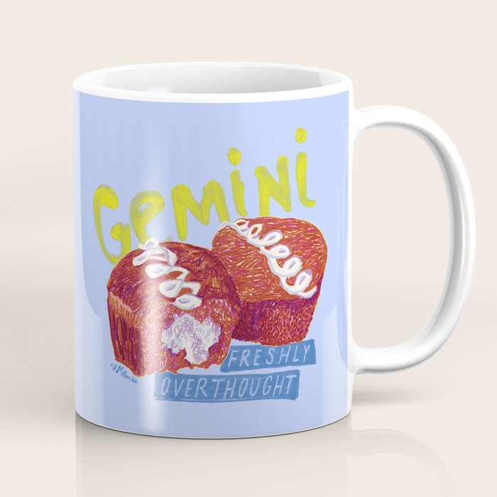 Gemini Twins in Lavender & Blue | Zodiac Series Coffee Mug Gallery Image 1