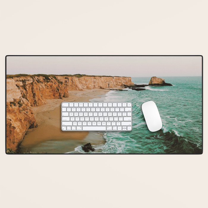 california coast x - santa cruz Desk Mat Gallery Image 1