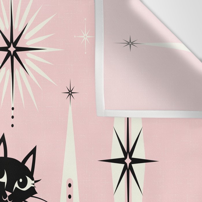 Mid Century Meow Retro Atomic Cats ©studioxtine Wall Tapestry Gallery Image 3
