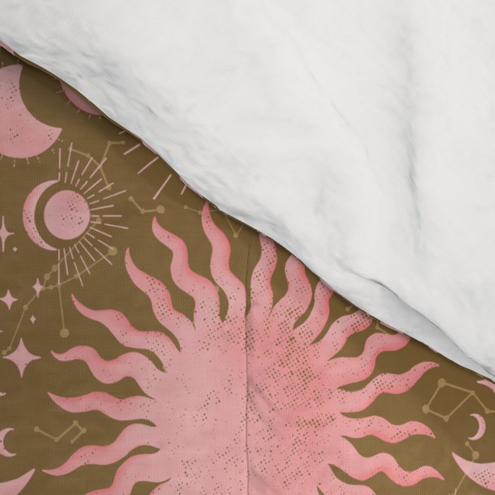 Dusty Pink Boho Celestial Comforter Gallery Image 4