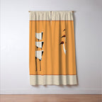 Striped Bird Trio II Window Curtain Gallery Image 3