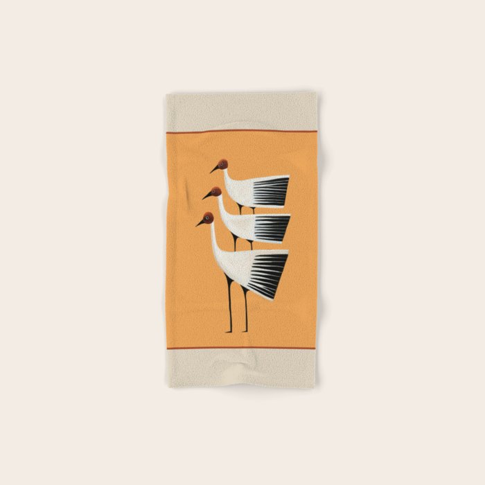 Striped Bird Trio II Bath Towel Gallery Image 1