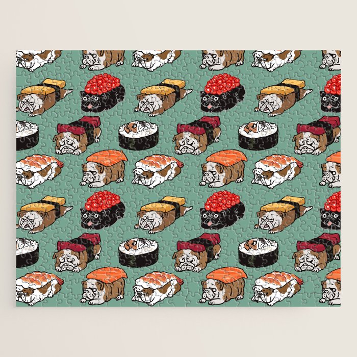 Sushi English Bulldog Jigsaw Puzzle Gallery Image 1