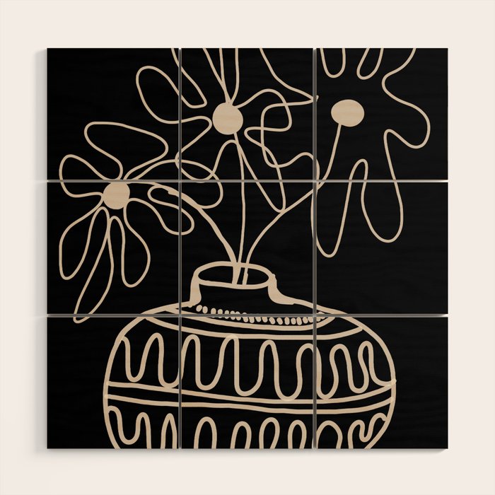 mini mid-century pot  Wood Wall Art Gallery Image 1