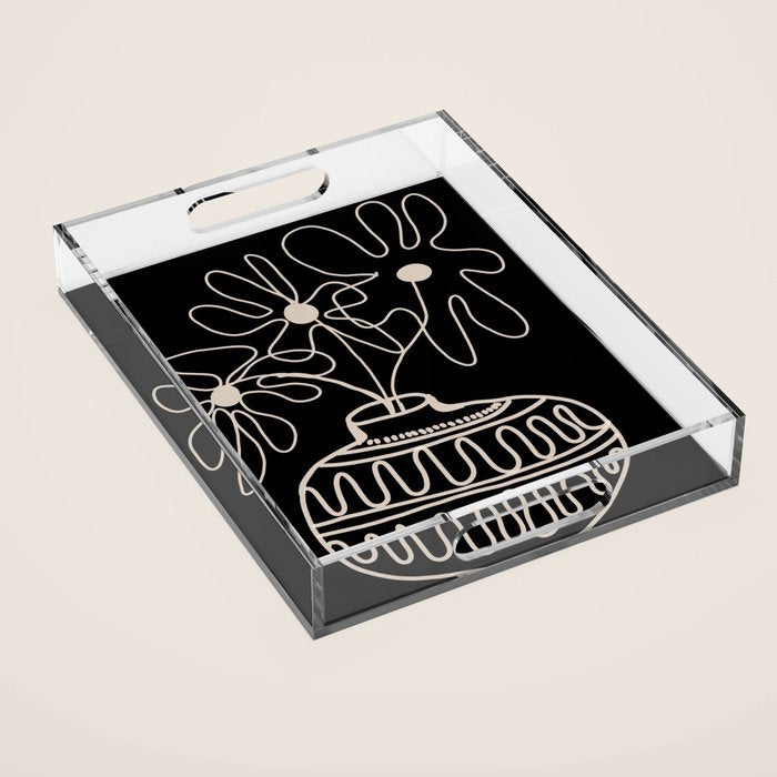 mini mid-century pot  Acrylic Tray Gallery Image 1
