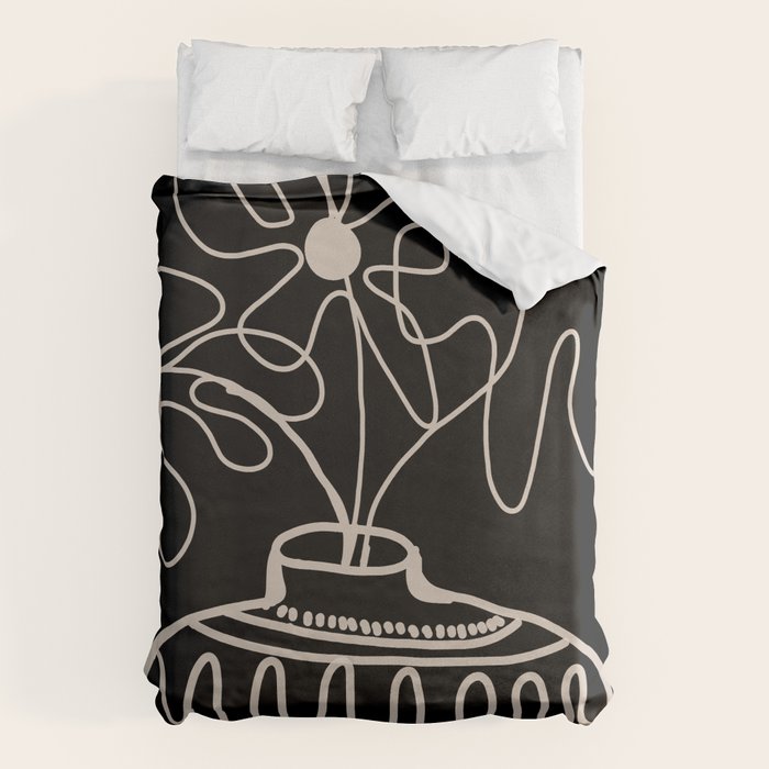 mini mid-century pot  Duvet Cover Gallery Image 1