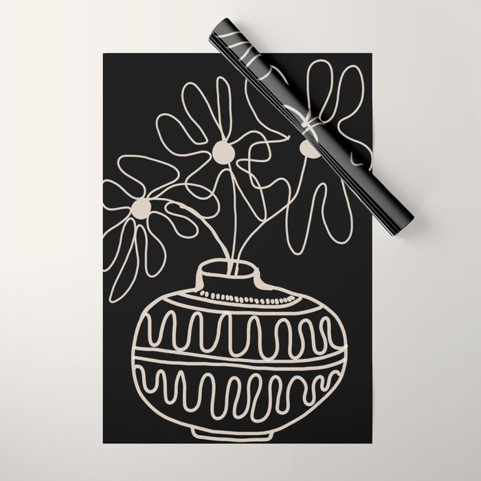 mini mid-century pot  Wrapping Paper Gallery Image 1