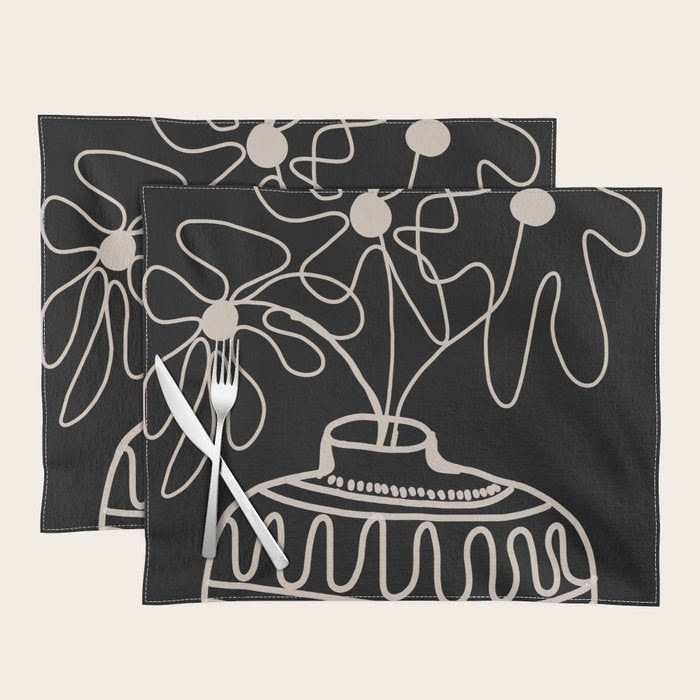mini mid-century pot  Placemat Gallery Image 1