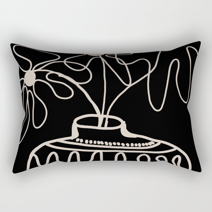 mini mid-century pot  Rectangular Pillow Gallery Image 1
