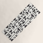 Linocut Tulip Pattern #3 Yoga Mat Gallery Image 1