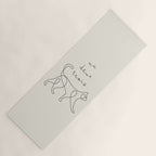 Un Deux Trois Cat / Minimalist Line Drawing Yoga Mat Gallery Image 1