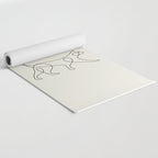 Un Deux Trois Cat / Minimalist Line Drawing Yoga Mat Gallery Image 2