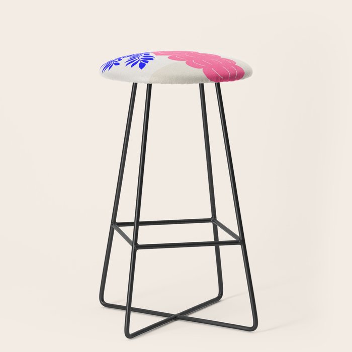 Ruby Pink Vase & Electric Leaves: Vases & Stuff 01 Stool Gallery Image 1