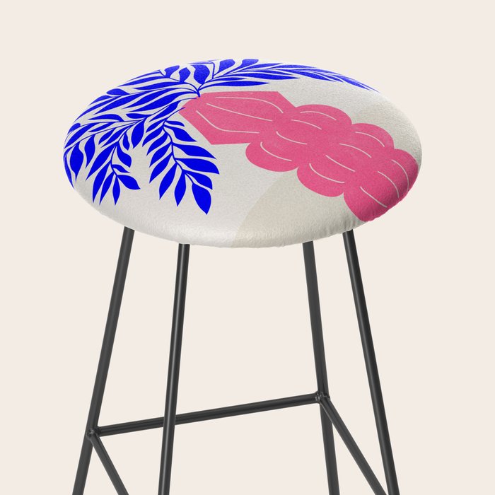 Ruby Pink Vase & Electric Leaves: Vases & Stuff 01 Stool Gallery Image 2