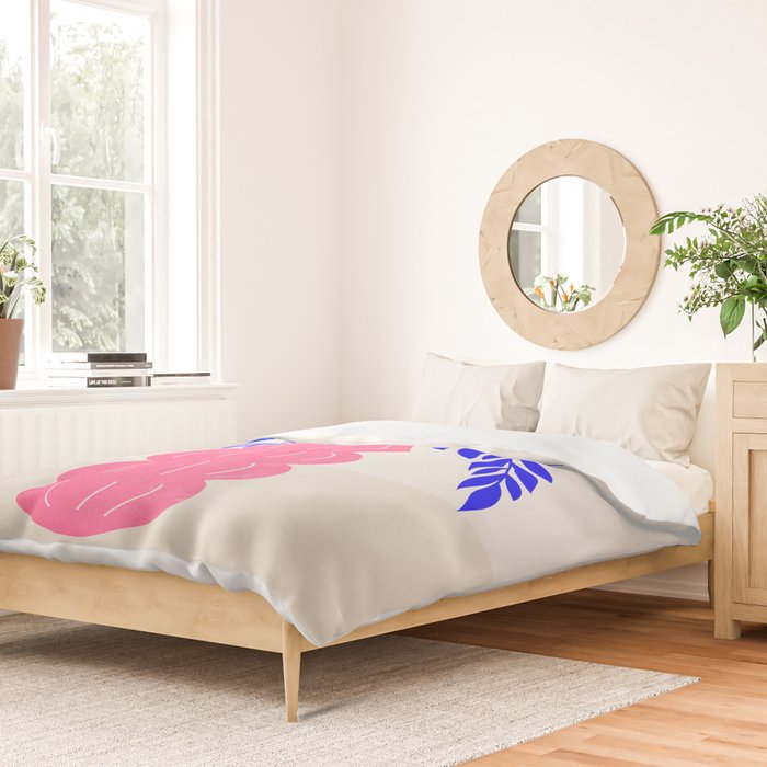 Ruby Pink Vase & Electric Leaves: Vases & Stuff 01 Duvet Cover Gallery Image 2