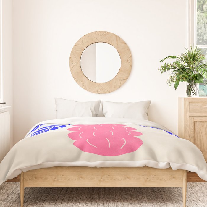 Ruby Pink Vase & Electric Leaves: Vases & Stuff 01 Duvet Cover Gallery Image 3