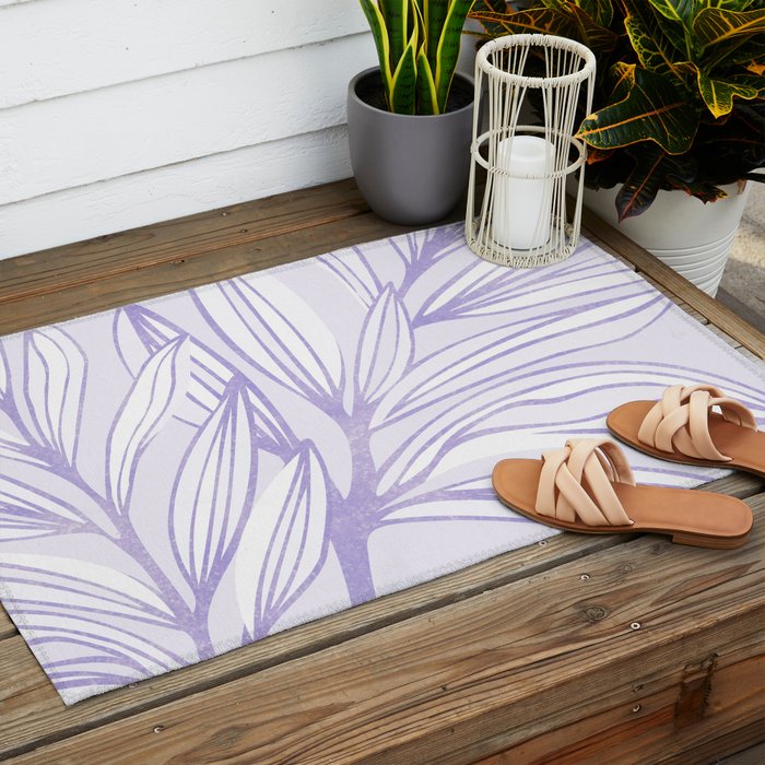 Lavender Summer Meadow Outdoor Rug Gallery Image 2