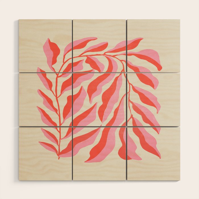 Ferns: Peach Matisse Edition Wood Wall Art Gallery Image 1