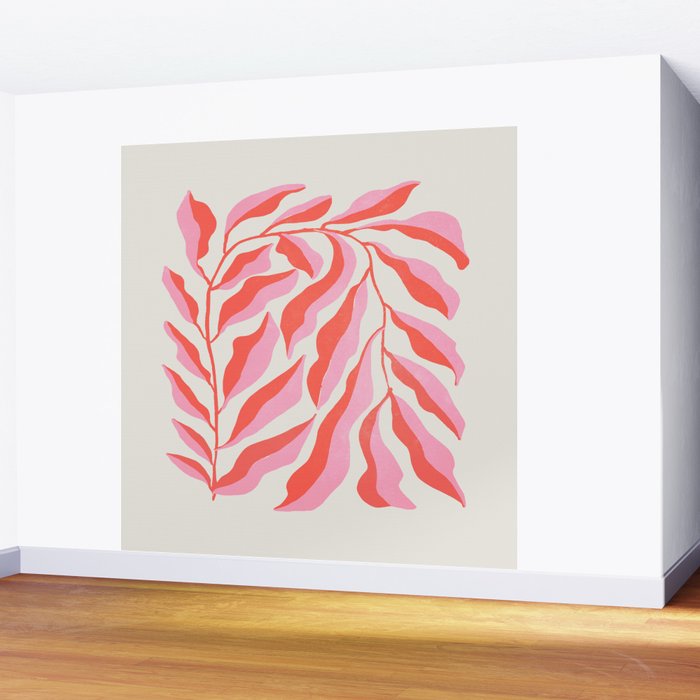 Ferns: Peach Matisse Edition Wall Mural Gallery Image 2