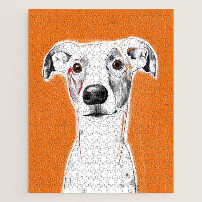 Greyhound dog portrait Jigsaw Puzzle Gallery Image 1