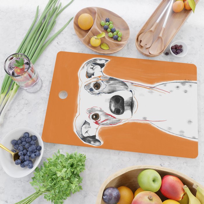 Greyhound dog portrait Cutting Board Gallery Image 2