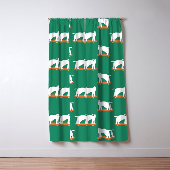 Poodle dog on skateboard Window Curtain Gallery Image 3
