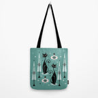 Mid Century Meow Atomic Kitty Christmas ©studioxtine Tote Bag Gallery Image 2