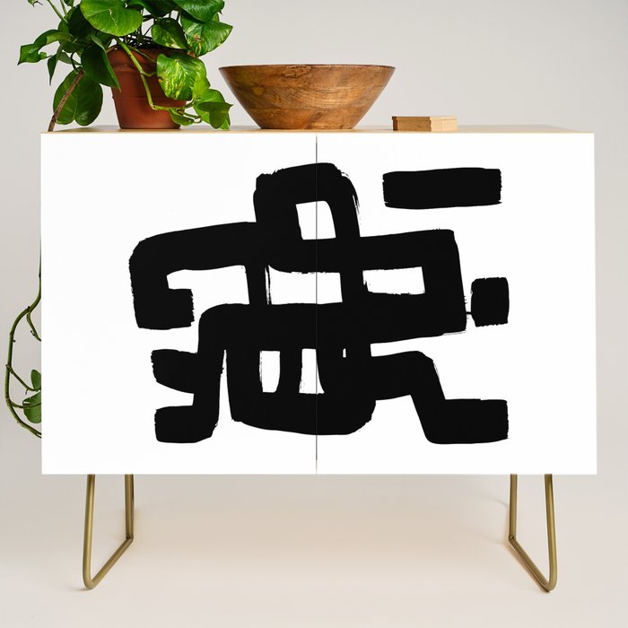 Black Signature White Background Credenza Gallery Image 1