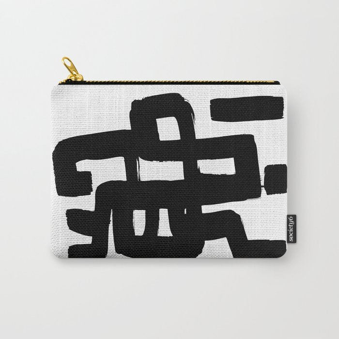 Black Signature White Background Carry All Pouch Gallery Image 1