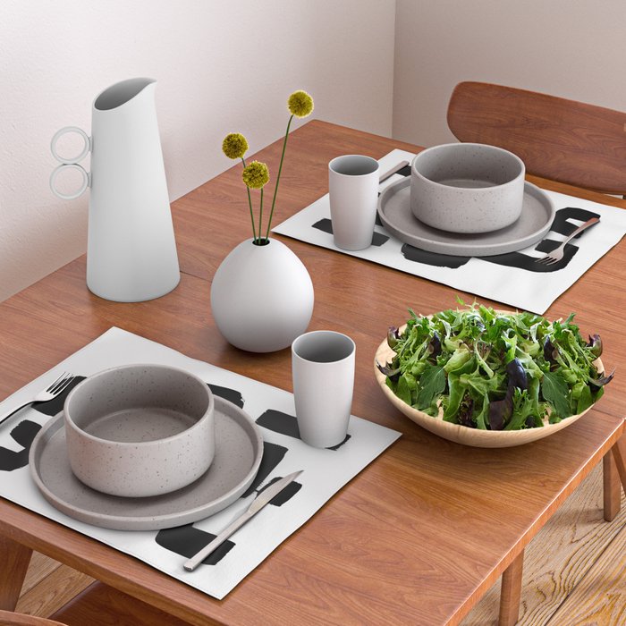 Black Signature White Background Placemat Gallery Image 2