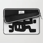 Black Signature White Background Laptop Sleeve Gallery Image 2