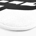 Black Signature White Background Bath Mat Gallery Image 3