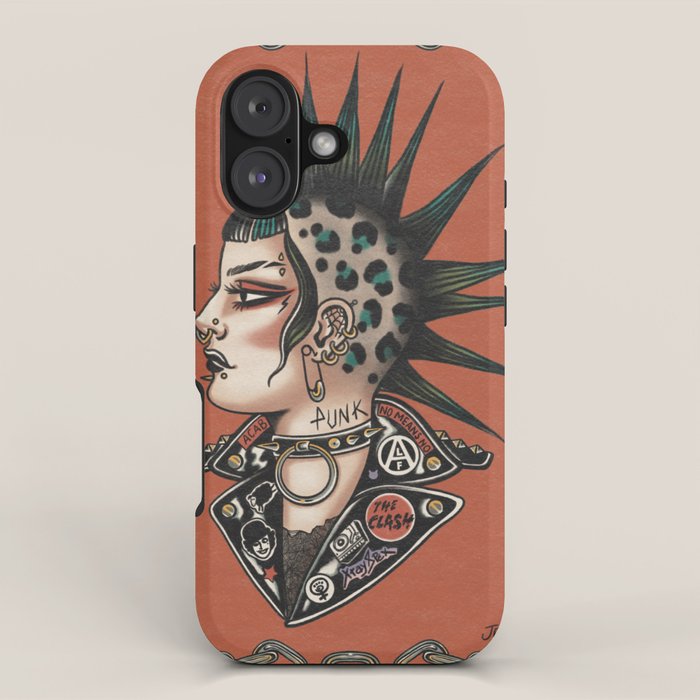 Punk rock girl iPhone Case Gallery Image 1