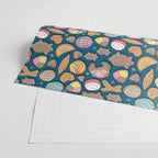 Mexican Sweet Bakery Frenzy // turquoise background // pastel colors pan dulce Wrapping Paper Gallery Image 2