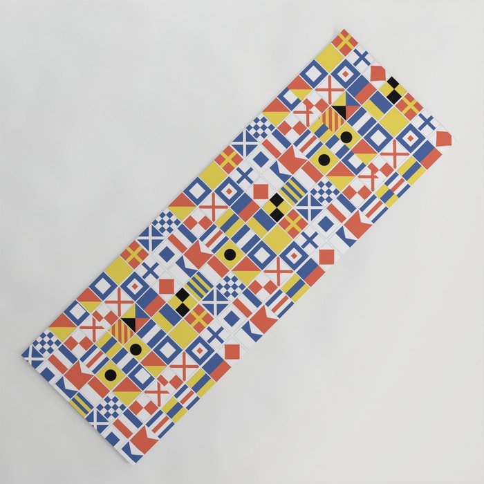 Nautical Flags Yoga Mat Gallery Image 1