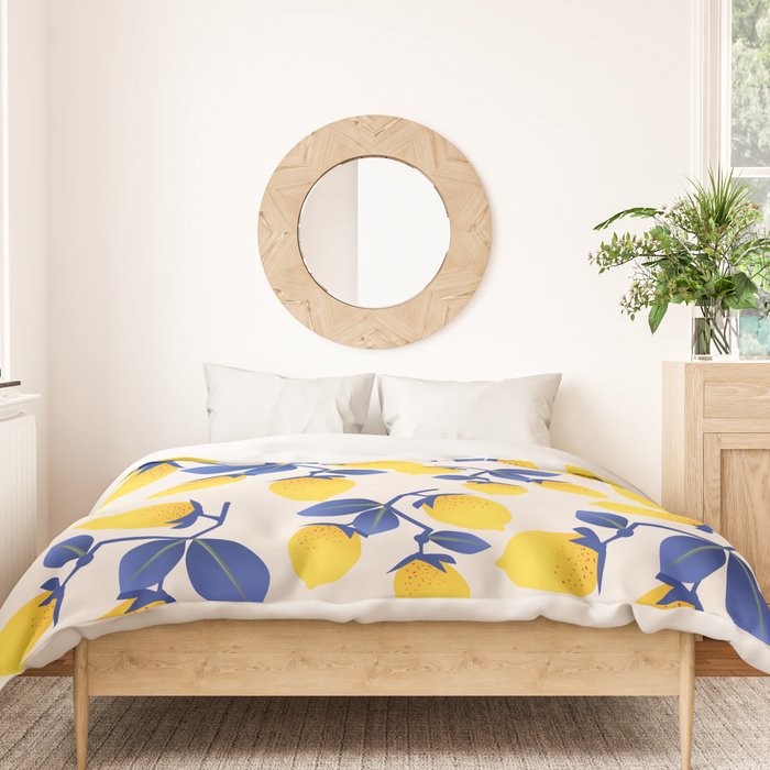 Lemons Blue Duvet Cover Gallery Image 3